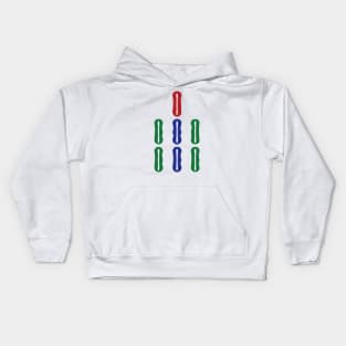 Seven Bamboo Stick String Qi Tiao 索 Tile. It's Mahjong Time! Kids Hoodie